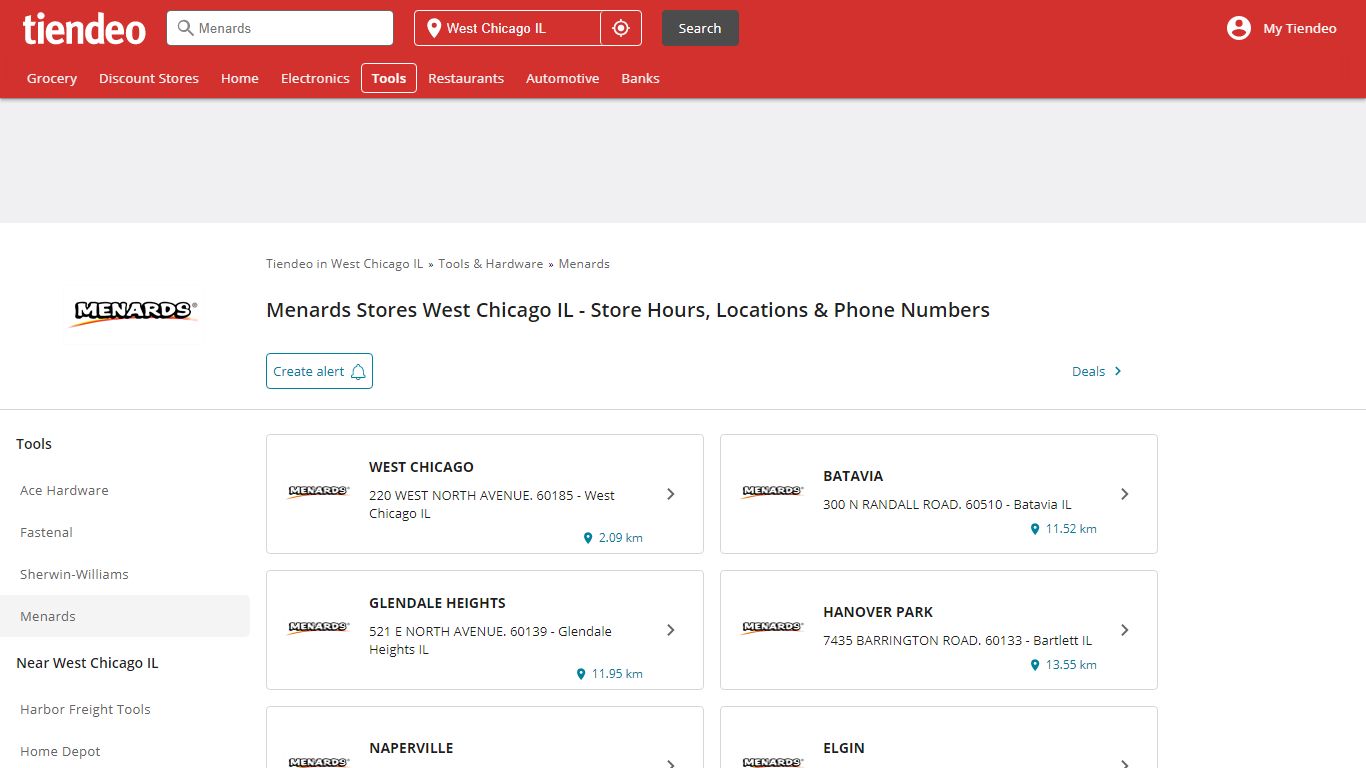Menards Stores in West Chicago IL | Store Hours & Locations - Tiendeo